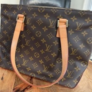 Authenticity Guaranteed LOUIS VUITTON CABAS PIANO HAND TOTE BAG PURSE MONOGRAM